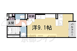 ミランダLakeMUSE ワンルームの間取図画像