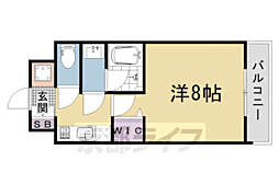 エステムコート京都西院 1Kの間取図画像