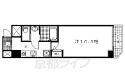 SWISS京都堀川WEST 1Kの間取図画像