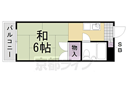 メゾン竹端 1Kの間取図画像
