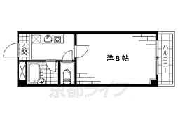 アヴォンリー 1Kの間取図画像