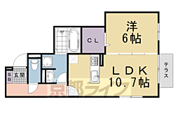 京都市伏見区景勝町マンション 1LDKの間取図画像