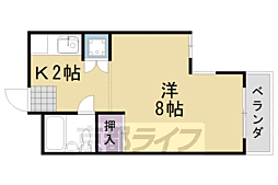 メゾンシャトレ 1Kの間取図画像