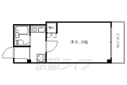 エスポワール川向 1Kの間取図画像