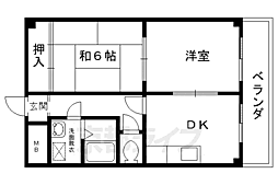 ラーク安田パート3 2DKの間取図画像
