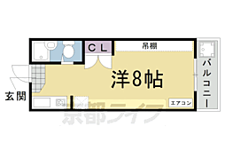ルレヴェナミカワ2 ワンルームの間取図画像