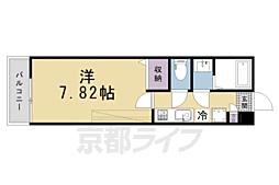 仮)フラッティ上立売 1Kの間取図画像