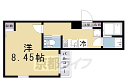 仮)フラッティ上立売 1Kの間取図画像