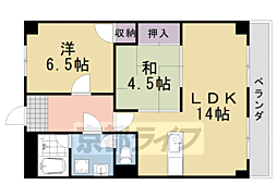 ロココ桂 2LDKの間取図画像