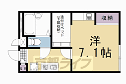 レオパレスシェルクール2 1Kの間取図画像