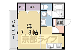 ソシア山内 1Kの間取図画像