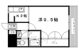 エクセ・コート 1Kの間取図画像