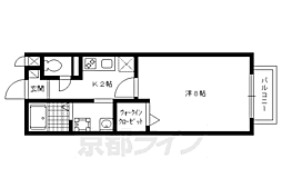 グランパルク1 1Kの間取図画像