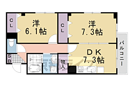 サンフィオーレ 2DKの間取図画像