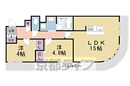 パインフィールド洛東 2LDKの間取図画像