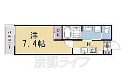 フェリーチェ鑓屋町 1Kの間取図画像