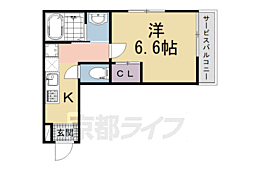 フェリーチェ鑓屋町 1Kの間取図画像