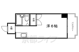 レジデンスシマダ2島田第2ビル 1Kの間取図画像