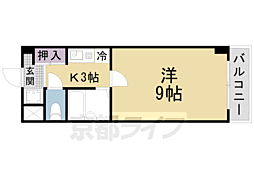 ソルフィー山科 1Kの間取図画像