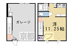 (仮称)上賀茂中ノ坂町ガレージハウス ワンルームの間取図画像