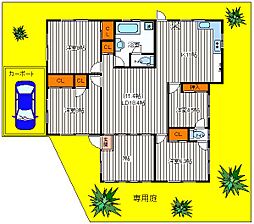 西武拝島線 武蔵砂川駅 徒歩20分の賃貸一戸建て 1階5LDKの間取り