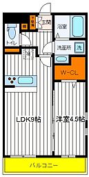 多摩都市モノレール 甲州街道駅 徒歩6分の賃貸マンション 3階1LDKの間取り
