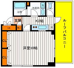 Step1 1Kの間取図画像