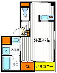 アクアシティ東中神 ワンルームの間取図画像