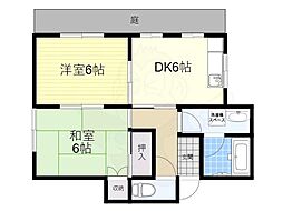 JR東海道・山陽本線 瀬田駅 徒歩13分の賃貸マンション 1階2DKの間取り