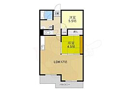 京阪石山坂本線 石場駅 徒歩3分の賃貸マンション 11階2LDKの間取り