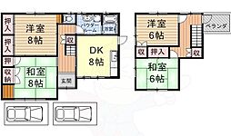 JR東海道・山陽本線 瀬田駅 バス16分 松が丘七丁目下車 徒歩15分の賃貸一戸建て 2階4DKの間取り