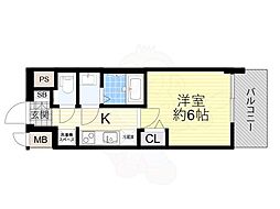 プレサンス大津京町ベルリーヴァ 11階1Kの間取り