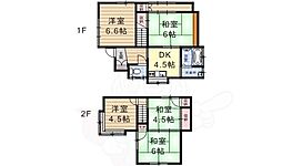 京都地下鉄東西線 御陵駅 徒歩20分の賃貸一戸建て 2階5DKの間取り