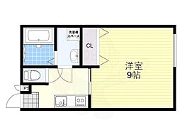 京都地下鉄東西線 東野駅 徒歩3分の賃貸アパート 1階1Kの間取り
