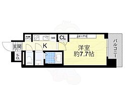 プレサンス大津京町ヴェリス 8階1Kの間取り