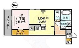 京阪石山坂本線 三井寺駅 徒歩5分の賃貸アパート 3階1LDKの間取り