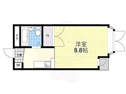 JR東海道・山陽本線 瀬田駅 徒歩20分の賃貸マンション 5階1Kの間取り