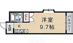 サンホーム21 1Kの間取図画像