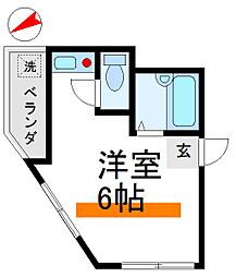 Tステーツ 5階ワンルームの間取り