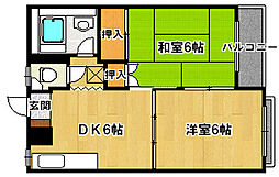 メゾンドールマキシマ 2DKの間取図画像