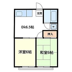サンコーポ石山 2DKの間取図画像