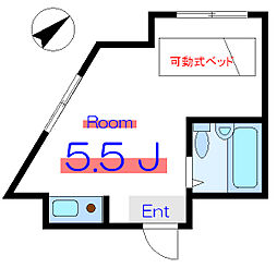 HEXAGONSO ワンルームの間取図画像