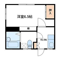 GTハウス 1Kの間取図画像