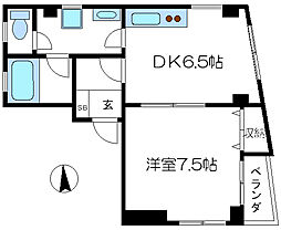 増渕ビル 1DKの間取図画像