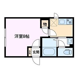 Sun Sweet 1Kの間取図画像