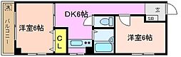 ロベリアハイツ 2DKの間取図画像