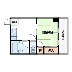 ハイツ相澤 1Kの間取図画像