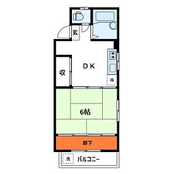 サニープラザ 1DKの間取図画像