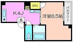 ラ.ヴィスタ 1Kの間取図画像