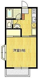 コーポフェニックス3 1Kの間取図画像